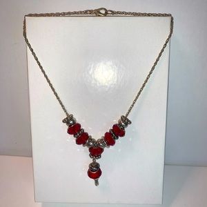 Pretty ruby colored necklace